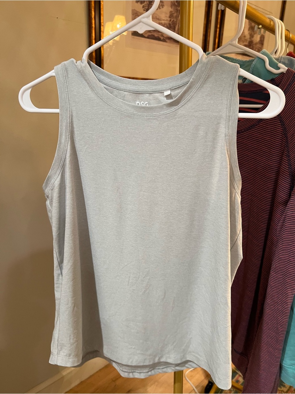 DSG athletic Crewneck Tank Top - Light Gray